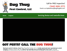 Tablet Screenshot of bugthugdfw.com